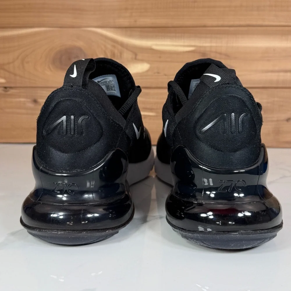 Nike Air Max 270 Black Anthracite White Mens Running Shoes AH8050-002 Size 10